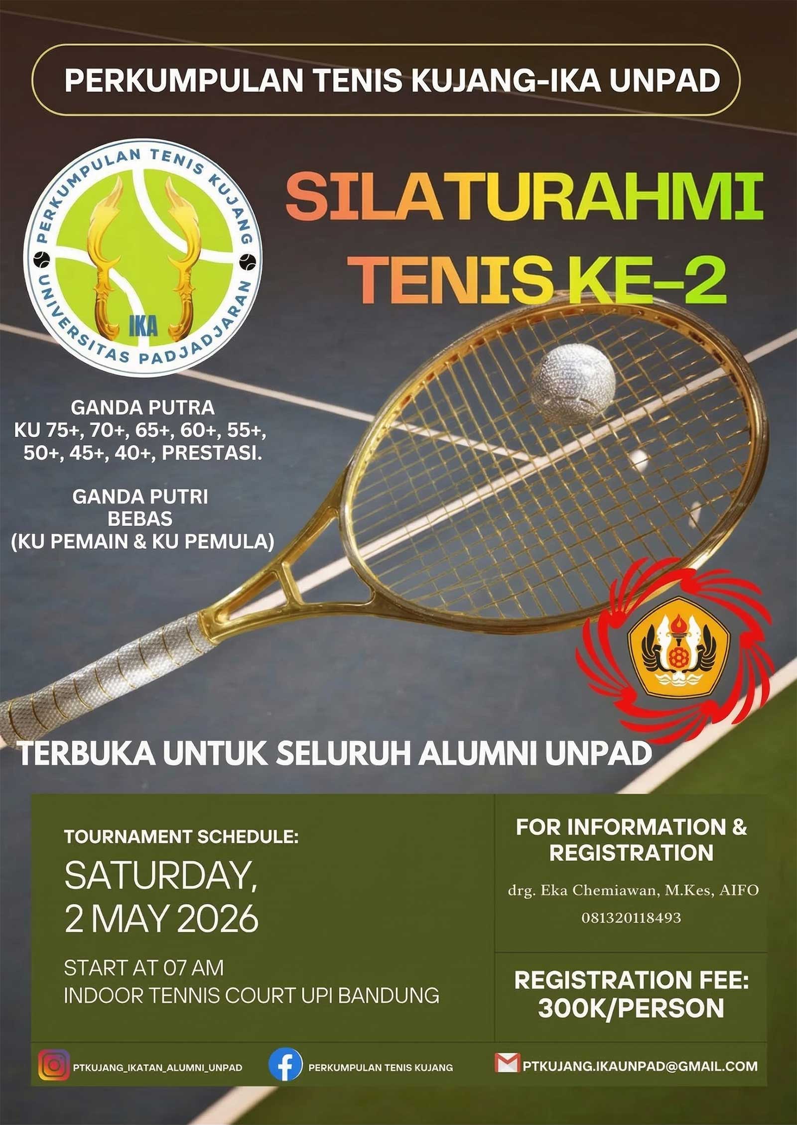 Perkumpulan Tenis Kujang-IKA Unpad - Silaturahmi Teknis Ke-2